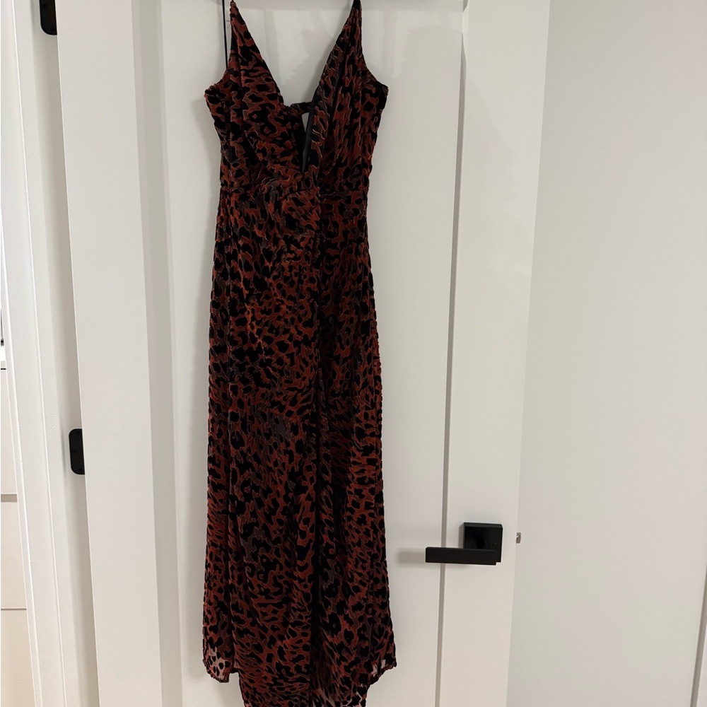 MISHA COLLECTION Red Asymmetrical High-Low Maxi Dress